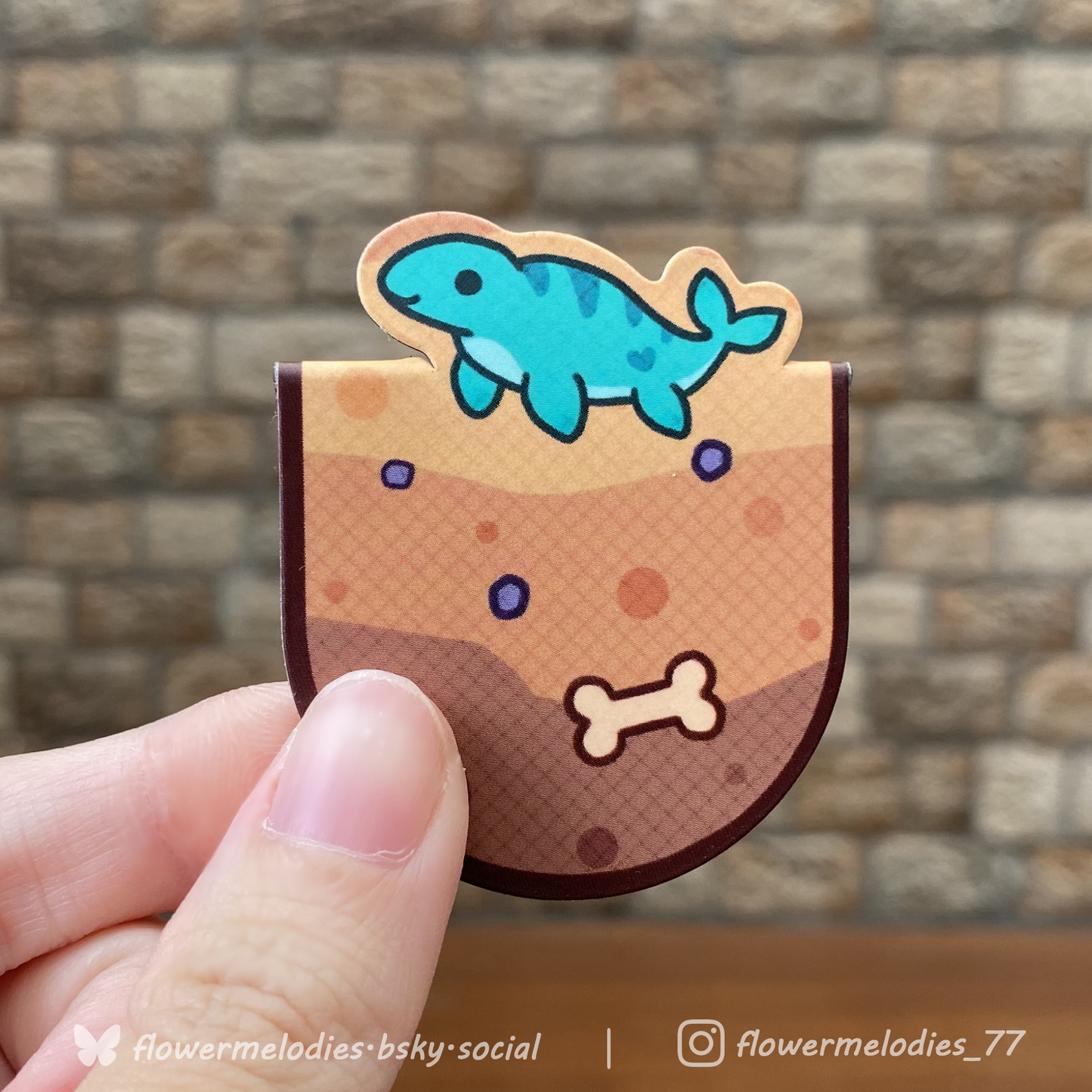 Dino Magnetic Bookmark : Mesasaurus