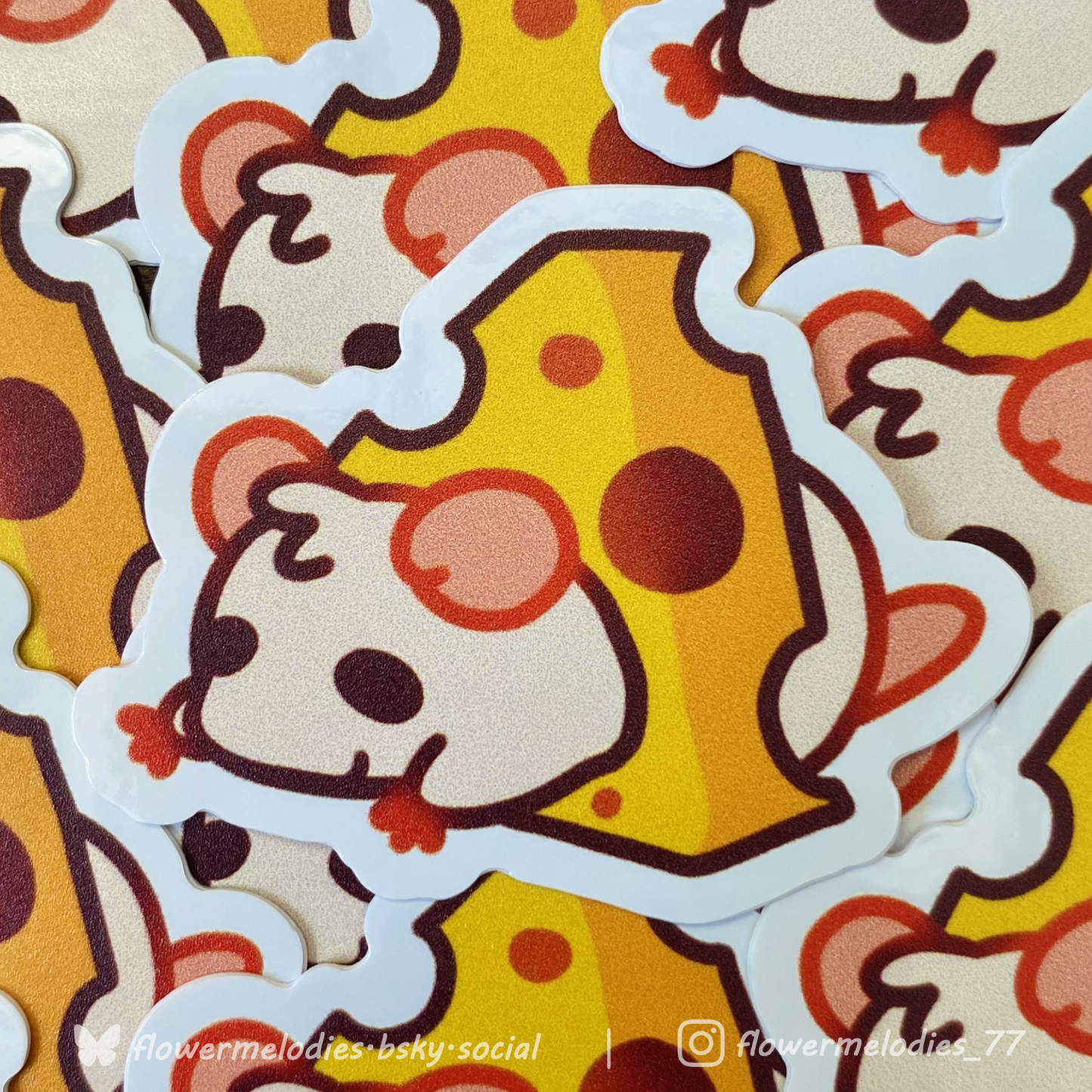 Cheese Rat sticker - White