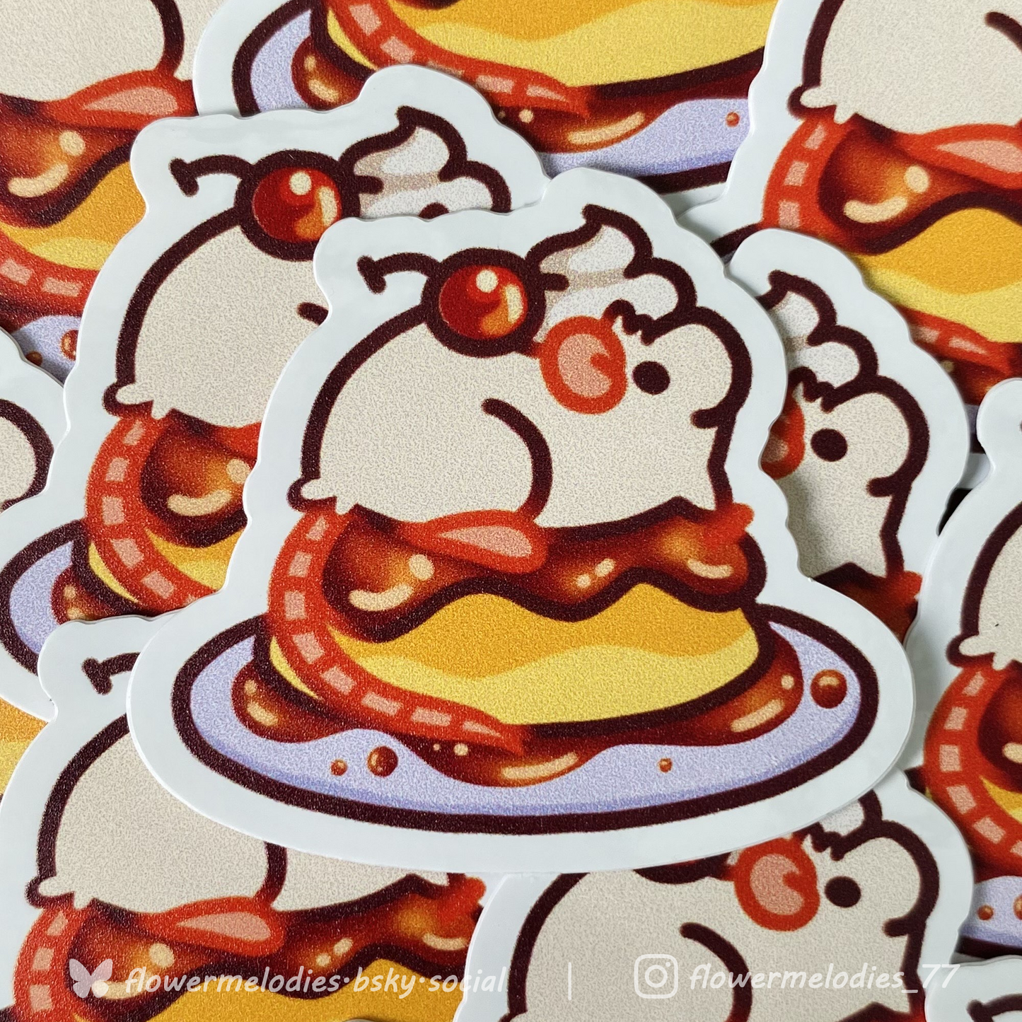 Pudding Rat sticker - White