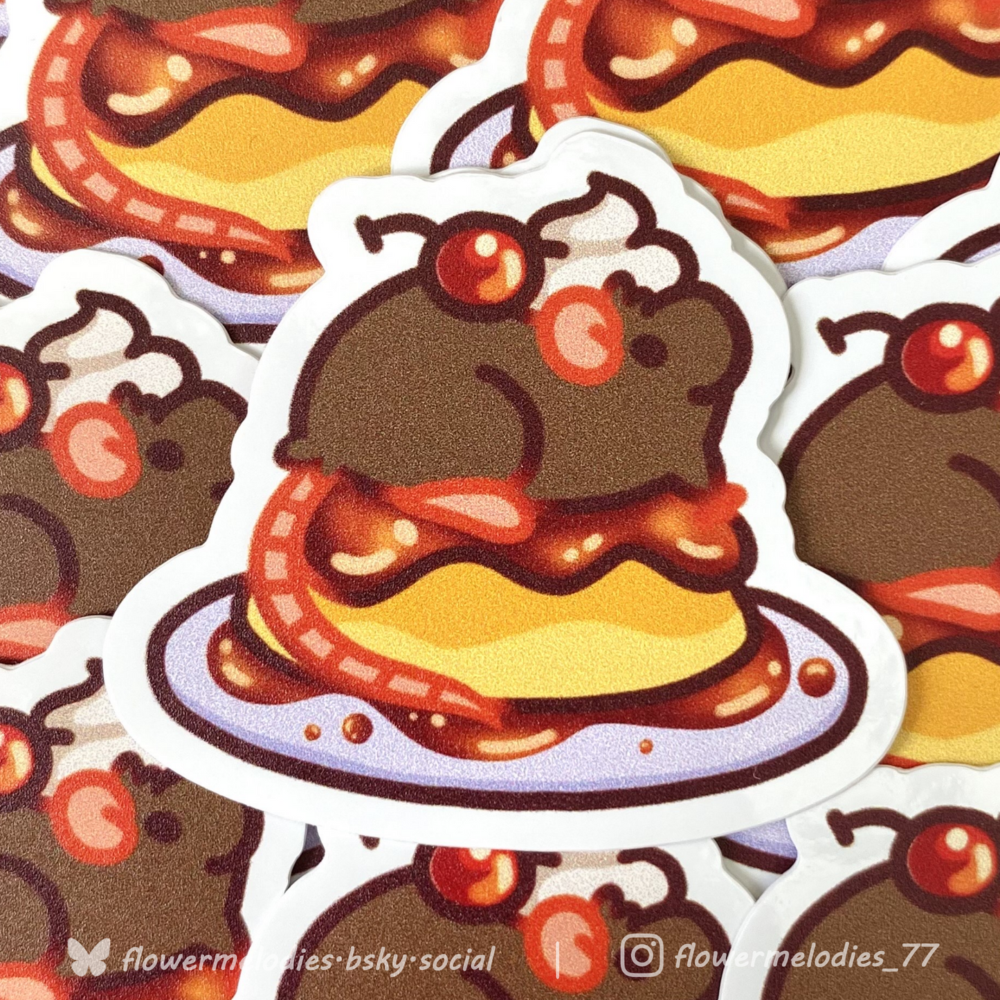 Pudding Rat sticker - Brown