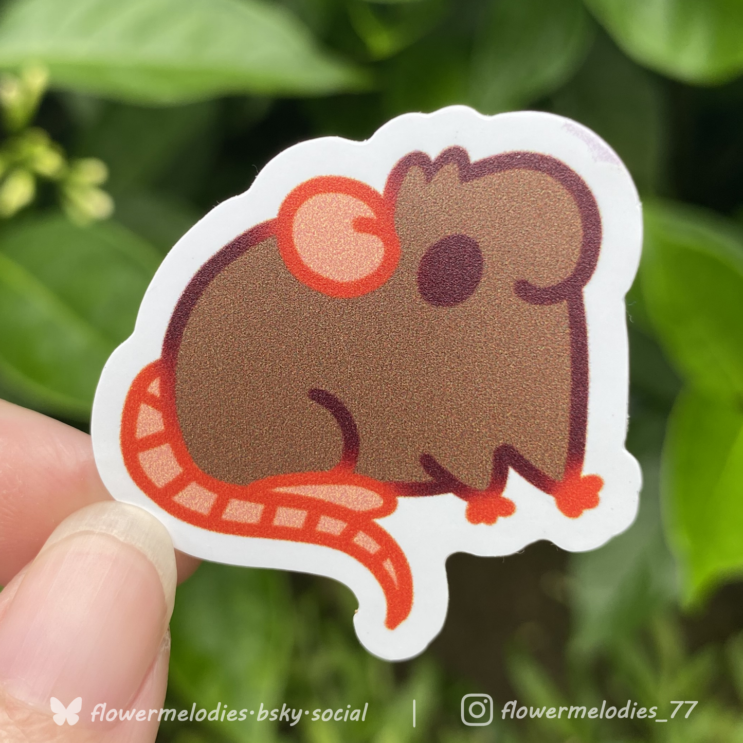 Rat sticker - Brown