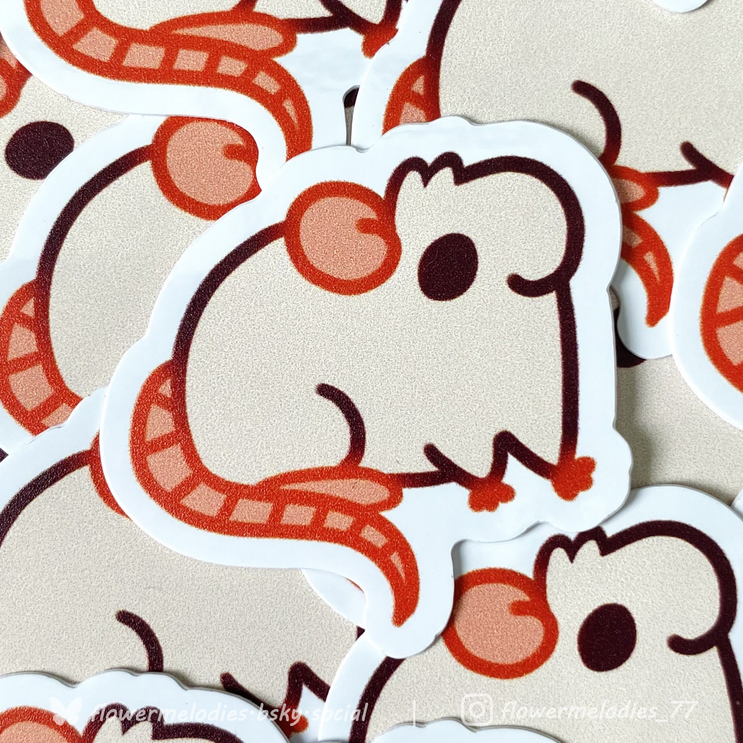 Rat sticker - White