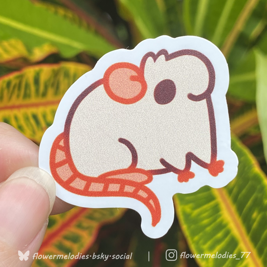 Rat sticker - White
