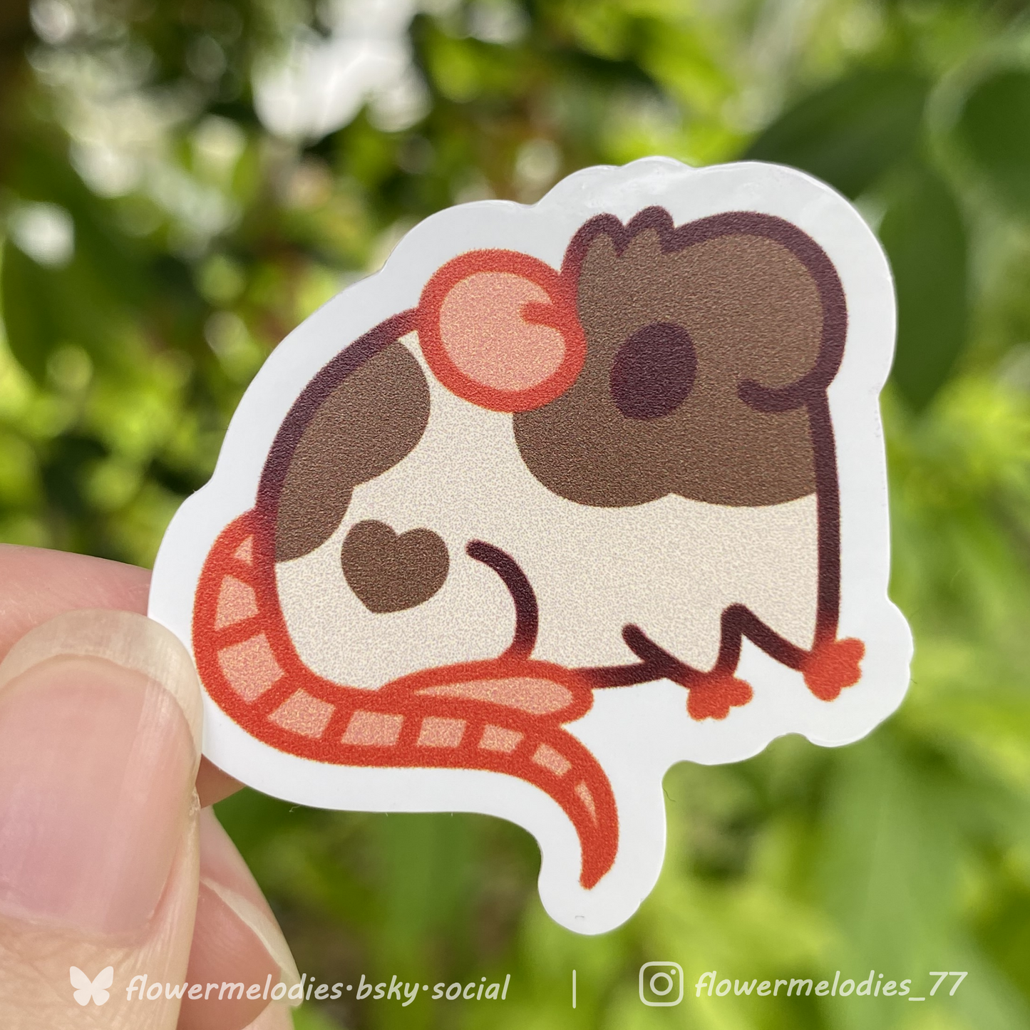 Rat sticker - Two tone brown