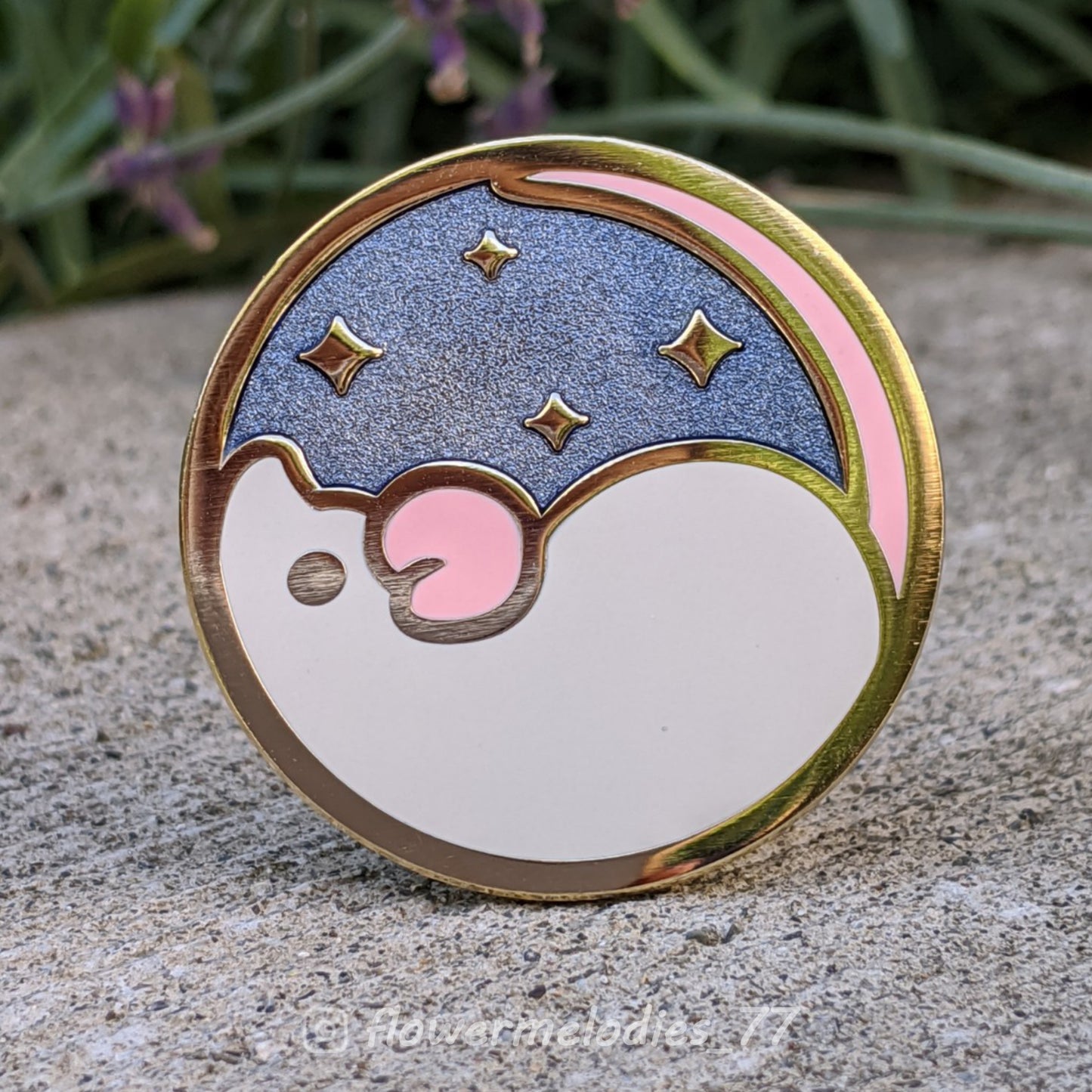 Starry Sky Rat Pin - White